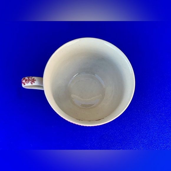 Post WWII Japan Antique Red Willow Chinoiserie Transferware Teacup - Picture 7 of 16